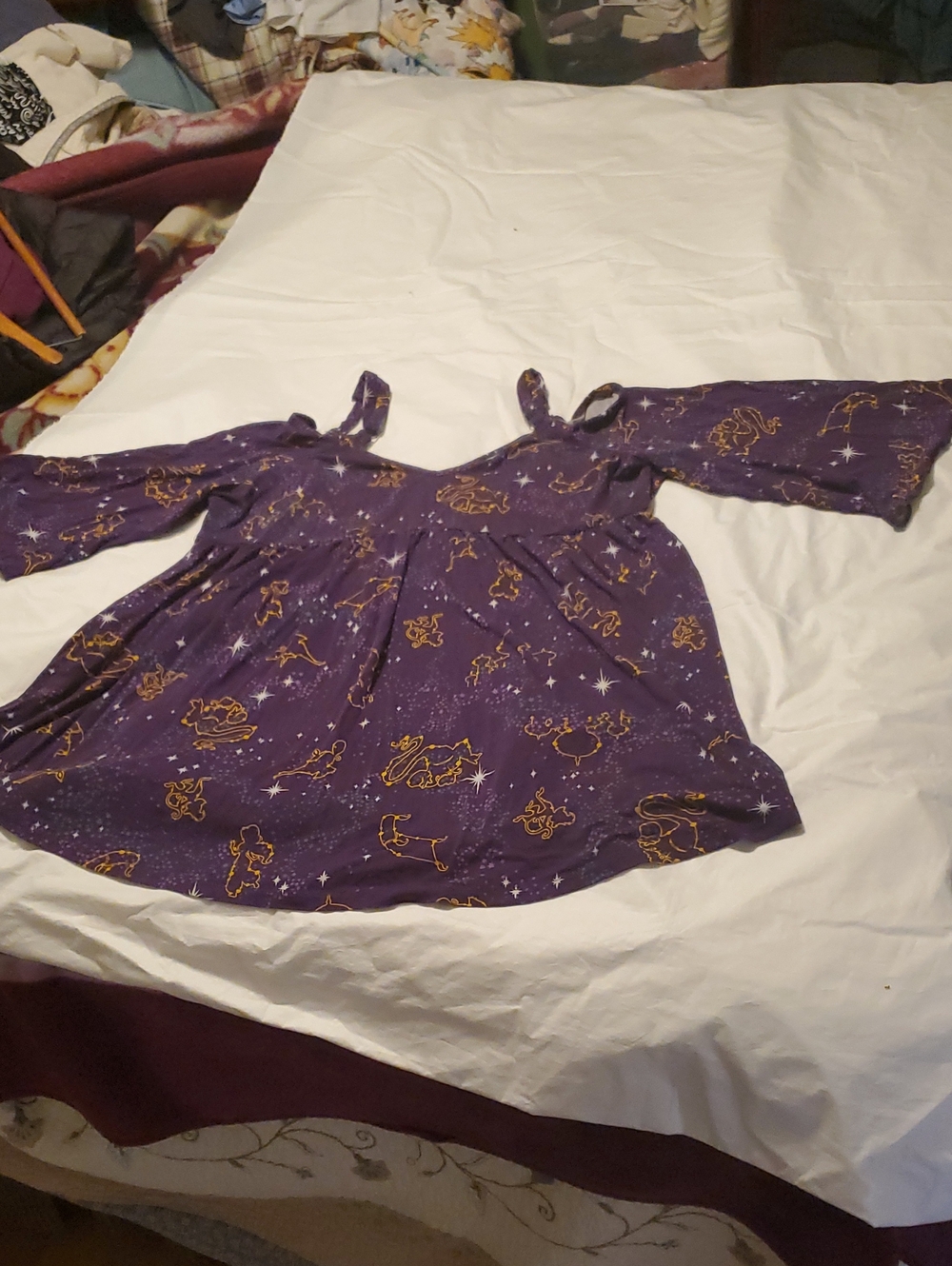 Torrid plus size 0 Purple Off-Shoulder Star & Constellation Print Top
